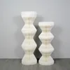 Décoration de fête créative papier blanc pliant Dessert Table cylindre piliers géométrique gâteau Rack colonnes pour mariage anniversaire mise en page Site