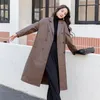 Veste en cuir pour femmes véritable vêtements 2023 printemps en peau de mouton ample Trench à double boutonnage pour les femmes