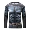 Mäns T-skjortor högkvalitativ elastisk andningsbar komprimering muskulös snabb torr MMA BJJ Grappling Men's Rash Guard 3D Printing RashGuard