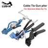 Tang Stainless Steel Cable Tie Gun Stainless Steel Zip Cable Tie plier bundle tool Tensioning Trigger action Cable Gun with Cutter
