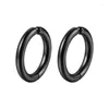 Boucles d'oreilles 1 paire 12mm hip-hop circulaire métal Simple mode acier inoxydable pour les femmes 2023 tendance bijoux accessoires
