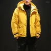 Männer Unten Koreanische 2023 Männer Kleidung Parka Mit Kapuze Baumwolle Mantel Warme Jacke Parkas Herren Winter Jacken Und Mäntel KJ2765