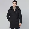 Piumino da uomo invernale 20% anatra giacca lunga da uomo cappotto con cappuccio sciarpa calda giacche abbigliamento uomo 2023 Parka Casaco Masculino KJ762