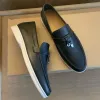 LP Piana par Flattie Summer Charms Walk Premised Flat Heels Loafers Unisex Luxury Designers äkta läder Casual Dress Moccasin Shoes Factory Factorwear