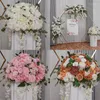 Decorative Flowers Custom Rose Artificial Flower Row Arrangement Wedding Arch Backdrop Deco Hanging Corner Table Centerpiece Floral Ball