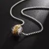Pendant Necklaces Buddhist Rotatable Lucky Beads Couple Amulet Silver Plated Men Women Fashion Necklace Jewelry