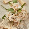 Fleurs décoratives 28 têtes fleur artificielle marguerite soie blanc faux bouquet pour centres de table de mariage fête camomille hortensia décor