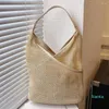 Evening Bags Fashion Top-Handle Summer Hand-Woven Handbags Handmade Simple PU Stitching Large Capacity Elegant Casual Tote Purses