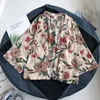 Kvinnors badkläder Summer Chiffon Cover-ups Ladies Floral Shirts Bluses Böhmen Scarfs Beach Wear Kimono Dress for Women Swimsuit 230516