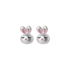 Stud Earrings ROPUHOV 2023 Cartoon Pink Glue Dripping Student Girl Sweet Cute Zodiac Animal Pendientes Jewelry Gift For Women