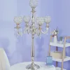 European Candlestick Tall Wedding 5 Arms gold Crystal Candelabra Centerpiecs Wedding Decoration Centerpiece imake900