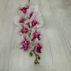 الزهور الزخرفية زهرة الاصطناعية مزيفة ثلاثية الأبعاد phalaenopsis الفن ترتيب الزفاف الزفاف 10 قطع