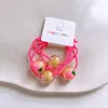 1 paar Neue Koreanische Mode Prinzessin kinder Pferdeschwanz Haar Zubehör Süße Mädchen Nette Gelee Farbe Erdbeere Perlen Haar Seil