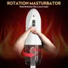 Copa de masturbación de pene erótico para hombre, máquina sexual para adultos, Vagina Real, rotación automática, mamada, estimulador de glande Anal