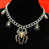 Choker Spider Naszyjnik Upiorny przerażający matka Pająki pająki kubańskie łańcuch krawężnik owadów mężczyzn kobiety unisex punk gotycka biżuteria