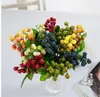 装飾的な花植物ブルーベリーフルーツベリーパーティーフルーツのための結婚式の家の装飾植物のための人工花シルク