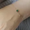 Bedelarmbanden Europese en Amerikaanse koper ingelegde zirkoon eenvoudige jade kristal ketting armband dames licht luxe temperament sieraden cadeau