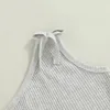 Kleidungssets FOCUSNORM 0-24 Monate Säuglingsbabys Mädchen 2-teilige Kleidung Eine Schulter ärmellose feste graue Weste Blumen-Patchwork-A-Linien-Röcke