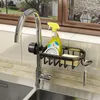 Organisation Kitchen Sink Drain Rack Aluminium Facet Storage Rack Sponge Holder For Kitchen Badrumskran Hylla Arrangör