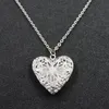 Pendentif Colliers En Acier Inoxydable Peut Ouvrir Amour Coeur Po Cadre Bijoux Évider Médaillon Collier Femmes AccessoiresPendentif