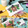 Kosmetisk mångsidig favorit sublimering av ämnen DIY Värmeöverföring Makeup Väskor Järn på blixtlås Canvas Pouch toalettetri