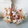Kwiaty dekoracyjne Propiami ślubnymi sztuczna piłka kwiatowa gotowa droga ołowiana podłoga kt desca dekoracje imprezowe dekoracja arcykrota