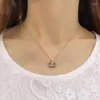 Pendant Necklaces CAOSHI Fashion Crown Shape Necklace With Yellow Cubic Zirconia Jewelry Romantic Engagement Party Accessories Wholesale