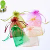 50pcs/lot Organza Gift Bag For Jewelry 24 Colors Drawstring Pouches For Wedding Christmas Candy Gift Bags Jewelry Packing