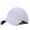 Cappello di compleanno Seersucker 25 pezzi / lotto Cappello per adulti GA Warehouse Navy StripesCappelli DOMIL036