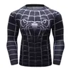 Mäns T-skjortor högkvalitativ elastisk andningsbar komprimering muskulös snabb torr MMA BJJ Grappling Men's Rash Guard 3D Printing RashGuard