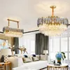 Lámparas colgantes Luces Faros ovalados Cristal de gama alta Moda Mesa de comedor Villa Ingeniería El Room Living Chandelier