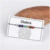 Perlé À La Main 7 Chakra Bracelet Brins Hommes Femmes Colorf Mixte Pierre Guérison Mala Perle Bracelets Drop Delivery Bijoux Dhii1