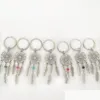 Key Rings New Fashion Catch The Dream Car Chain Feather Metal Keychain 남성 여성 발렌타인 선물 선물 920 Q2 Drop Delivery Jewelry OTGXU