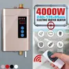 Värmare US/EU Plug 4000W Electric Tankless Instant varmvattenvärmare Kök Badrum Dusch Sink Tap Thermostat