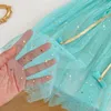 Manteau fête fée doux mignon Cape Tulle Costume en châle Cape paillettes anniversaire étoile princesse Cosplay paillettes fille Festival