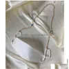 Catene Coreano Vintage Collana con pendente a cuore in cristallo Maschera Cinturino a catena Appendere al collo Porta occhiali Corda per le donne Drop Delivery Jewel Ot75X