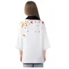 Ethnic Clothing Fashion Color Printed White Men Women Cardigan Summer Kimono Japanese Streetwear Haori Yukata Harajuku Tops Robe Asian