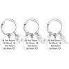 Key Rings Stainless Steel Buckle Originality Confidante Wing Blood Sisters Lettering Woman Friendship Accessories Keychains Gifts 5 Otzv1