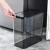 Gift Wrap Modern Style Plastic Garbage Can Portable Transparent Trash Household Garage Bucket Waste Holder