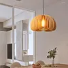 Lustres Moderne Nordique En Bois LED Pour Restaurant Cuisine Bar Salon Chambre Couloir E27 Décoration Suspension Lampe