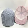 Chapeau d'anniversaire en seersucker, Lot de 25 pièces, casquette pour adulte, GA Warehouse, chapeaux à rayures roses, DOMIL036