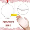 3inch 24 -delige transparante heldere cirkel kersthangtag diy blanco ronde ronde acryl xmas boom ornamenten hanger