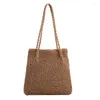 Evening Bags 2023 Summer Women Weave Straw Tote Bag For Bohemian Beach Lady Shoulder Large Capacity Travel Handbags