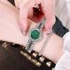 Kol saatleri lüks elmas küçük kadın izle bileklik set hediye kutusu çok yönlü moda kuvars relojes para mujer