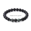 Kralen 8 mm zwarte stenen streng colorf kristal jade kralen energieboeddha armband voor vrouwelijke mannen drop levering sieraden armbanden dhgarden dhglo