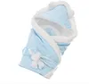 Winter Baby Boys Girls Blanket Wrap Double Layer Fleece Baby Swaddle wraps Sleeping Bag For Newborns Baby Bedding Blanket blankets kids