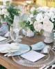 Table Napkin 4pcs Gradient Feather Square Napkins 50x50cm Party Wedding Decoration Cloth Kitchen Dinner Serving