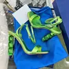 Aura Sandali scarpe Crystal Shiny Strass Intarsiato Nastro Scarpe con tacco alto PVC trasparenteLuxury Designer Aquazura 10mm Abito da donna Scarpe da cena per feste