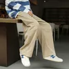 Мужские брюки вельветовые повседневные брюки мужчины с широкими ногами брюки с мягким матчем негабаритным брюк японский стиль. Мужчина шикарные 230516