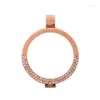 Colares pendentes Jóias de design de vinnie Colar de aço inoxidável de 35 mm com moeda de moeda de moeda de cristal de 33 mm 80 cm de rosa Soprano Chain